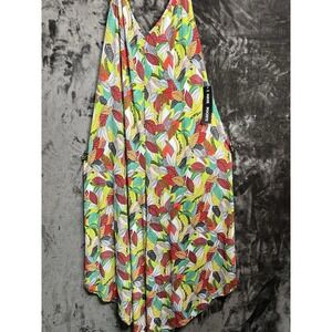 NWT Sami & Jo Women's 3XL Tropical Dress Sleeveless Pockets Maxi Cruise Resort